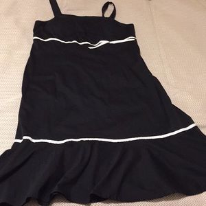 Madison Leigh dress. Black with polka dot trim.